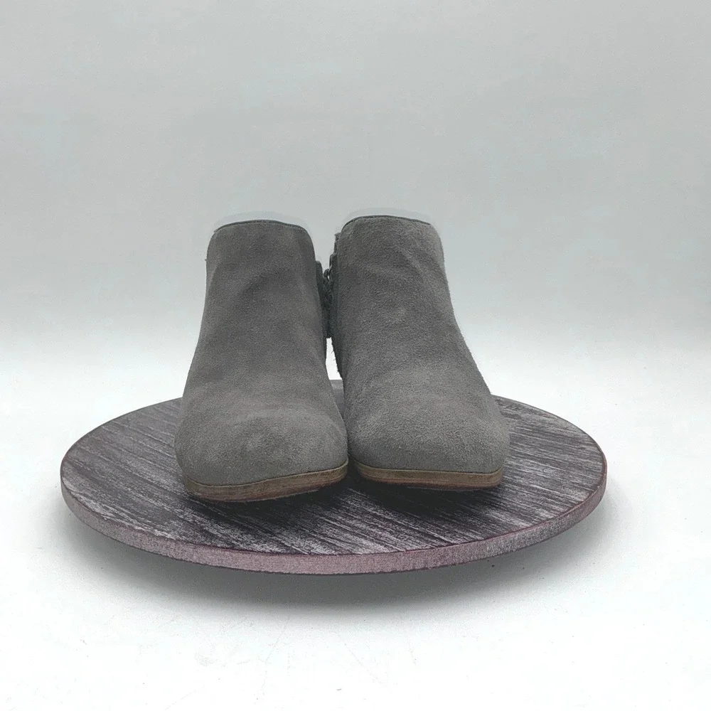 Softwalk Boots Womens 9 N‎ Rocklin Suede Leather Zip Comfort Ankle Shoes Gray